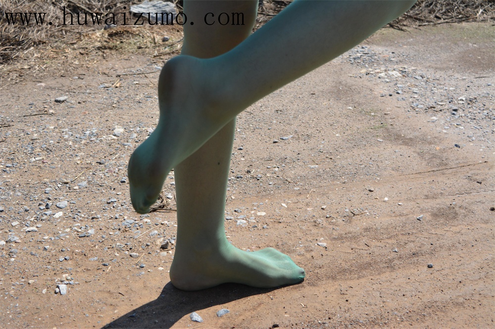足模 117  嫩模丝脚在荒山上演传奇    图片+视频